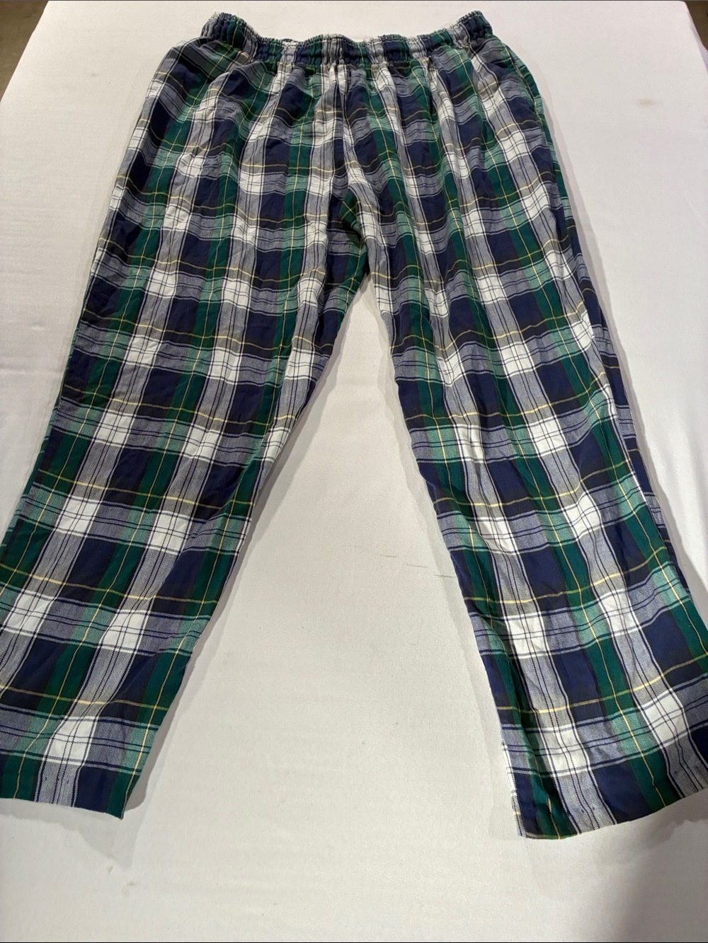 GAP Men's Green, Navy & White Plaid Lounge Pants